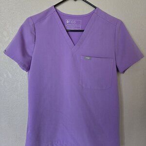 Figs XS Catarina Lavender Scrub Top